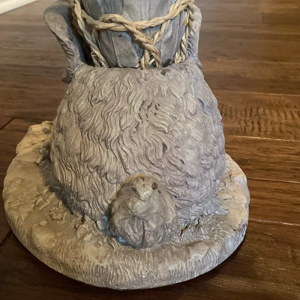Rustic Rabbit Planter with Floral Arrangement